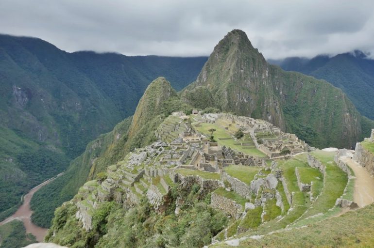 Aerial view of Machu Picchu, "the lost city of the Incas"